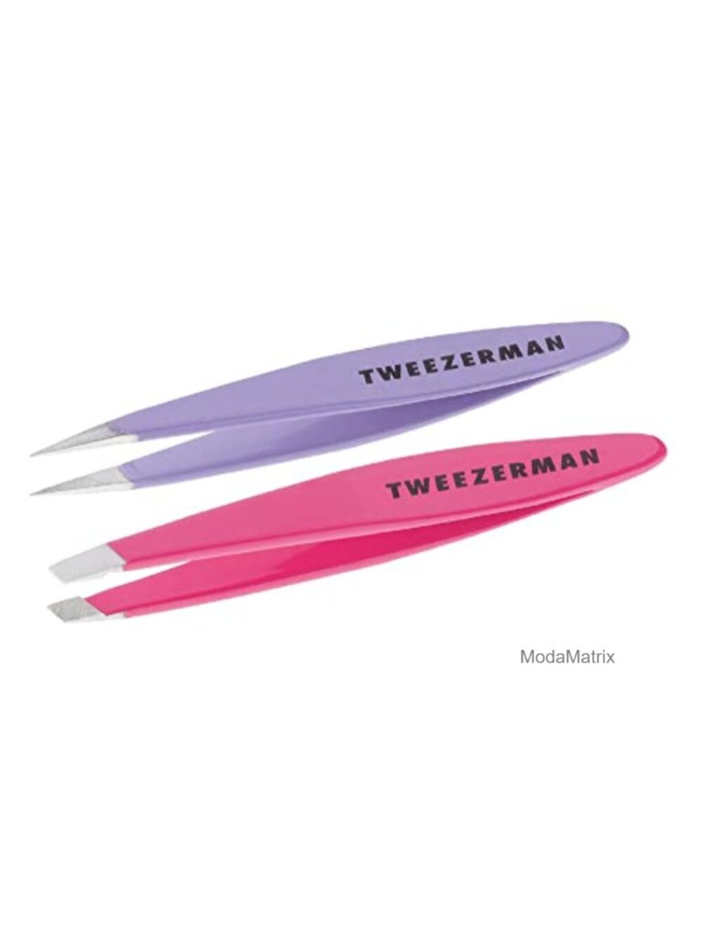 Mini Slant & Point Tweezer Set for Eyebrows Stainless Steel Travel